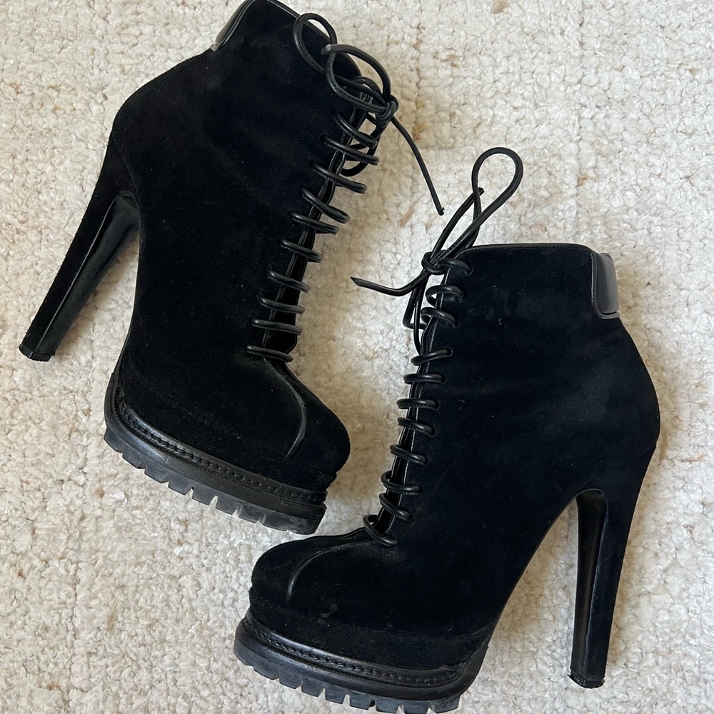 Barbara Bui Black black Lace-Up Heeled suede Boots 38.5